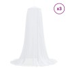 Szúnyogháló ágyhoz 3 pcs 156 hálós fehér ø56 x 220 cm