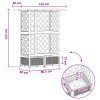 Magasított ágy trellis-szel és tetővel barna 124 x 40 x 123 cm