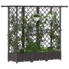 Magasított ágy trellis-szel és tetővel barna 164 x 40 x 123 cm