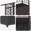 Magasított ágy trellis-szel és tetővel barna 202 x 40 x 138 cm