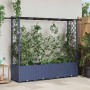 Magasított ágy trellis-szel és tetővel szürke 203 x 40 x 138 cm