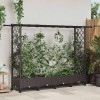 Magasított ágy trellis-szel és tetővel barna 203 x 40 x 127 cm