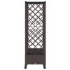 Magasított ágy trellis-szel és tetővel barna 203 x 40 x 127 cm
