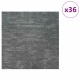 Szőnyegcsempe kőszürke 50 x 50 cm 36 pcs pp és bitumen