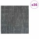 Szőnyegcsempe betonszürke 50 x 50 cm 36 pcs pp és bitumen