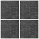 Szőnyegcsempe sötétszürke 50 x 50 cm 4 pcs pp és bitumen