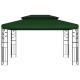 Pavilon 3,97 x 2,96 x 2,68 m zöld poliészter és acél