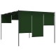 Pavilon 4 x 3 x 2,3 m zöld poliészter és acél