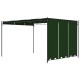Pavilon 4 x 3 x 2,3 m zöld poliészter és acél