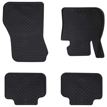 Autószőnyeg 4 pcs fekete bmw 1er 2017-hez megfelelő gumi