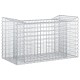 Gabion emelt ágy ezüst 50 x 100 x 60 cm horganyzott acél