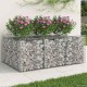Gabion emelt ágy ezüst 150 x 100 x 60 cm horganyzott acél