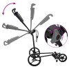 Golf kocsi fekete 95 x 60 x 130 cm vas