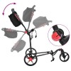 Golf kocsi fekete 110 x 60 x 132 cm vas