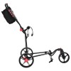 Golf kocsi fekete 110 x 60 x 132 cm vas