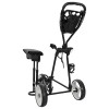 Golf kocsi üléssel fekete és fehér 100 x 60 x 130 cm vas