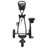 Golf kocsi üléssel fekete és fehér 100 x 60 x 130 cm vas