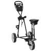 Golf kocsi üléssel fekete és fehér 100 x 60 x 130 cm vas