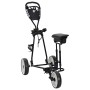 Golf kocsi üléssel fekete és fehér 100 x 60 x 130 cm vas