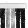 Rovar függöny chenille szürke és fekete 56 x 200 cm 100% pp