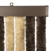 Rovar függöny chenille sötétbarna és bézs 118 x 220 cm 100% pp