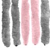 Rovar függöny chenille ezüstszürke és rózsaszín 56 x 185 cm