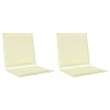 Ülés és háttámla párnák 2 pcs krémszínű 47 x 45 x 2 cm