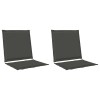 Ülés és háttámla párnák 2 pcs antracitszürke 47 x 45 x 2 cm