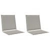 Ülés és háttámla párnák 2 pcs világosszürke 47 x 45 x 2 cm
