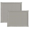Ülés és háttámla párnák 2 pcs világosszürke 47 x 45 x 2 cm