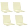 Ülés és háttámla párnák 4 pcs krémszínű 47 x 45 x 2 cm