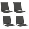 Ülés és háttámla párnák 4 pcs antracitszürke 47 x 45 x 2 cm