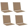 Ülés és háttámla párnák 4 pcs tópszínű 47 x 45 x 2 cm