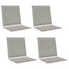 Ülés és háttámla párnák 4 pcs világosszürke 47 x 45 x 2 cm