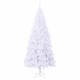 Mű karácsonyfa 300 led-del állvánnyal fehér 240 cm pvc és acél