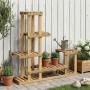 Növényállvány fehér 93,5 x 25 x 91,5 cm tömör akácfa