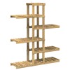 Növényállvány fehér 93 x 25 x 114,5 cm tömör akácfa
