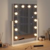 Led smink tükör fehér 44 x 10 x 53 cm üveg és acél