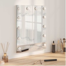 Led smink tükör fehér 44 x 10 x 53 cm üveg és acél