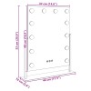 Led smink tükör fehér 44 x 10 x 53 cm üveg és acél