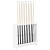 Biliárd dákó állvány szerelt fa 60 x 20 x 57 cm fényes fehér