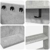 Biliárd dákó állvány szerelt fa 93 x 12 x 103 cm betonszürke