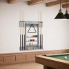 Biliárd dákó állvány szerelt fa 93 x 12 x 103 cm betonszürke
