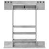 Biliárd dákó állvány szerelt fa 93 x 12 x 103 cm betonszürke