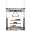 Biliárd dákó állvány szerelt fa 93 x 12 x 103 cm betonszürke