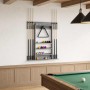 Biliárd dákó állvány szerelt fa 93 x 12 x 103 cm szürke sonoma