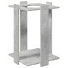 Biliárd dákó állvány szerelt fa 42 x 43 x 60 cm betonszürke
