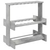Biliárd dákó állvány szerelt fa 60 x 35 x 60 cm betonszürke