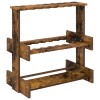 Biliárd dákó állvány szerelt fa 60 x 35 x 60 cm füstös tölgy