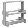 Biliárd dákó állvány szerelt fa 60 x 35 x 60 cm szürke sonoma
